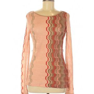 Jennifer Lopez Women Orange Long Sleeve Top Small